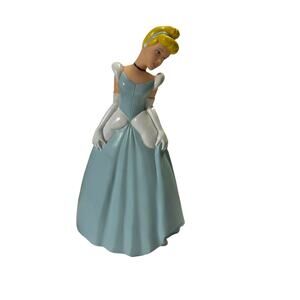 Vintage 90’s Disney Cinderella 9” Hard Plastic Bank With Stopper